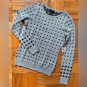 The Limited Gray Polka Dot Sweater Size XS
